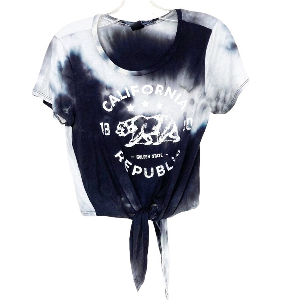 Rebel Sugar California Republic Tie Dye Shirt Sz XS
